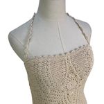 Free People Dahlia Midi Dress Crochet Ivory Halter Photo 3