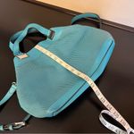 Vince Camuto  Beatt blue Moon perforated leather satchel bag with strap EUC Photo 9