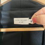 Cazinc The Label Women's Black Cropped Open Front Blazer Jacket Size 8 Photo 2