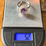 Rose de France Amethyst Red Garnet Sterling Silver Cocktail Ring Size 9 Purple Photo 7