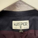 Kasper ASL Womens Navy Blue Shirt Dress Blazer Size 16 Lined Button Front Green Photo 3