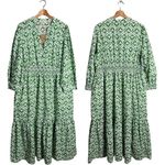 Boden Elena Cotton Tiered Midi Dress Womens 16 Photo 3