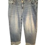 1946 Denim Curvy Cropped Jeans 18W (40" Waist) Blue Photo 0