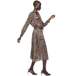 ZARA  WMN'S Animal Print Shirt‎ Flowy V-neck Top Blouse S NWOT Photo 5