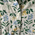 Seasalt Shirt Womens Sz 4 Button Up Larissa Organic Cotton Floral Roll Tab Green Photo 11