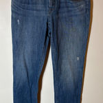 Loft  Boyfriend Jeans Medium Wash Distressed Button Fly Women Size 28 6 Photo 0