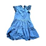 SEA New York Blue Tiered Ruffle Sleeve Smocked Neck Dress Size 4 Photo 4