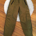 Head  Olive green Iridescent Snow Pants! WARM with belt loops Photo 0