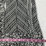 Soft Surroundings  Raven Shift Black and White Dress  3/4 Sleeve Ikat Print Rayon Photo 5