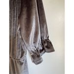 Cedar & Gold Velvet Grey Chrome Tiered Long Maxi Dress sz L Cottage Prairie Boho Gray Size L Photo 5