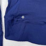 Lululemon  Reversible Navy Blue Hooded Zip Up Athletic Jacket Thumbholes Size 10 Photo 6