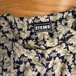 Vintage Items Made in USA Floral Dress‎ Peplum Midi 80s Style Blue Size M Photo 1