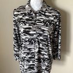 Sport Haley Womens Long Sleeve Golf Top Shirt Athletic Camo Stretch Large Black Photo 2