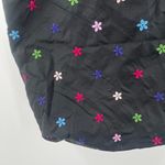 LeSportsac Bag Flower Embroidery Black Zipper Tote Lightweight Travel MultiColor Photo 4