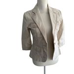 White House | Black Market WHBM Beige Bow Tie Back Blazer Jacket Size 00 Photo 1