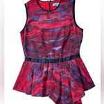 Hunter Bell  The Irene Sleeveless Blouse in Marble Red Photo 2