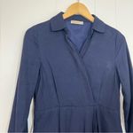 Alaroo Navy Blue Faux Wrap Collared Shirt Dress Photo 3