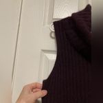 Hillard & Hanson  Purple Angora Blend Sleeveless Turtleneck Sweater Photo 4