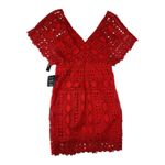 Lulus  women's size medium red lace dress first kiss v neck date wedding guest m Photo 2