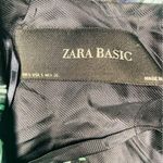 ZARA Basic Green Tropical Palm leaf Leopard Open Front Blazer jacket small Photo 2