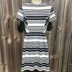 Shoshanna  Striped Dress 4 Porter Road Ponte Mini Black White Short Sleeve Small Photo 8