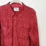 Anthropologie [] Holding Horses Red Sammie Button Down Blouse Western Sz Large L Photo 4