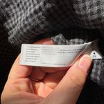 Eileen Fisher Black Gingham Mandarin Collar Sleeveless Linen Shirt XS Photo 4