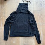 Helmut Lang Black Villous Funnel Neck Sweatshirt Photo 4