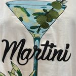 Jane and Delancey  White Martini Graphic short sleeve crew neck t shirt Photo 6
