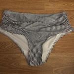 Cupshe Black & White Stripe Swim Bottoms Size Large Photo 0