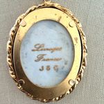 Limoges France Cobalt Blue Porcelain Courting Couple Pendant Necklace Photo 4