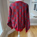 Vintage 70’s Aspen Ski Red Blue Intarsia Pattern Crewneck Sweater Sz XL Photo 4