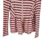 Free People  Striped Peplum Jacket size XS Long Sleeve Zip Up Photo 4