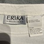 Erika Collection Women's Size Large Long-Sleeve Blue/White Striped Top Photo 1
