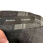 Proenza Schouler Black Plaid Short Sleeve Structured Top Size US 6 Photo 5