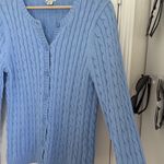 Ll bean cotton cableknit cardigan Blue Size M Photo 6