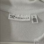 Rafaella  Women's White Ruffle Sleeve Polo Top Size Small Photo 1