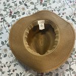 J.Crew  Packable straw hat Brown Wide-Brim Hat with white Band M-L Photo 4