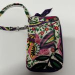 Vera Bradley  Viva La Vera All In One Zipper Wallet Wristlet Green Purple Floral Photo 1