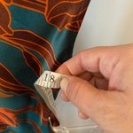 House of Harlow 1960 Revolve Ring Tie Satin Maxi Party Dress Fall Orange Green Size XS Photo 7