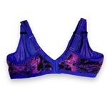 Cacique Lane Bryant Womens Bra 50D Microfiber Unlined High Apex Bra Blue Purple Photo 4