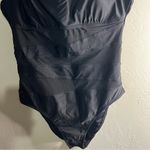 Shade & Shore Black Mesh Front Medium Coverage One Piece Barhimgsuit Photo 3