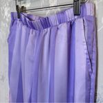 Loft  Lavender and Lilac Striped Sleepwear Set Pajamas Satin Silky XS/S Photo 6