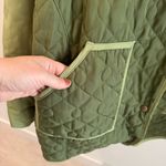 Pilcro Anthropologie  Oversized Quilted Colorblock Jacket Moss Green XL Photo 3