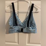 MeUndies New Curvy UltraModal Feel Free Ruched Bralette Amalie Stripes Blue XL Photo 4