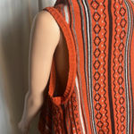 Cecico  Sweater Size S Bohemian Western Geometric Boho Fringe Vest Photo 5