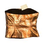 ZARA Bronze Metallic Sold Out Tube Top Sleeveless Blouse Size S NEW Photo 4