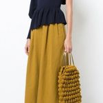 Ulla Johnson 💙💖  Navy Eden Cashmere One Shoulder Ruffle Pullover Sweater Photo 0