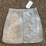 Highline  Collective NWT metallic silver mini skirt Photo 4