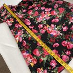 Tunic blouse floral print shirt sleeve w/slits & knotted wide neckline Sz large Multi Photo 2